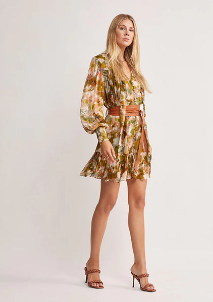 ABSTRACT BOTANICA MIDI DRESS | MINISTRY OF STYLE