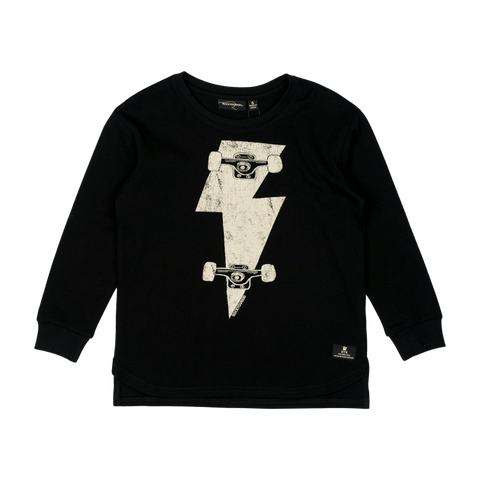 BOLT LONG SLEEVE BOXY FIT T-SHIRT | ROCK YOUR BABY