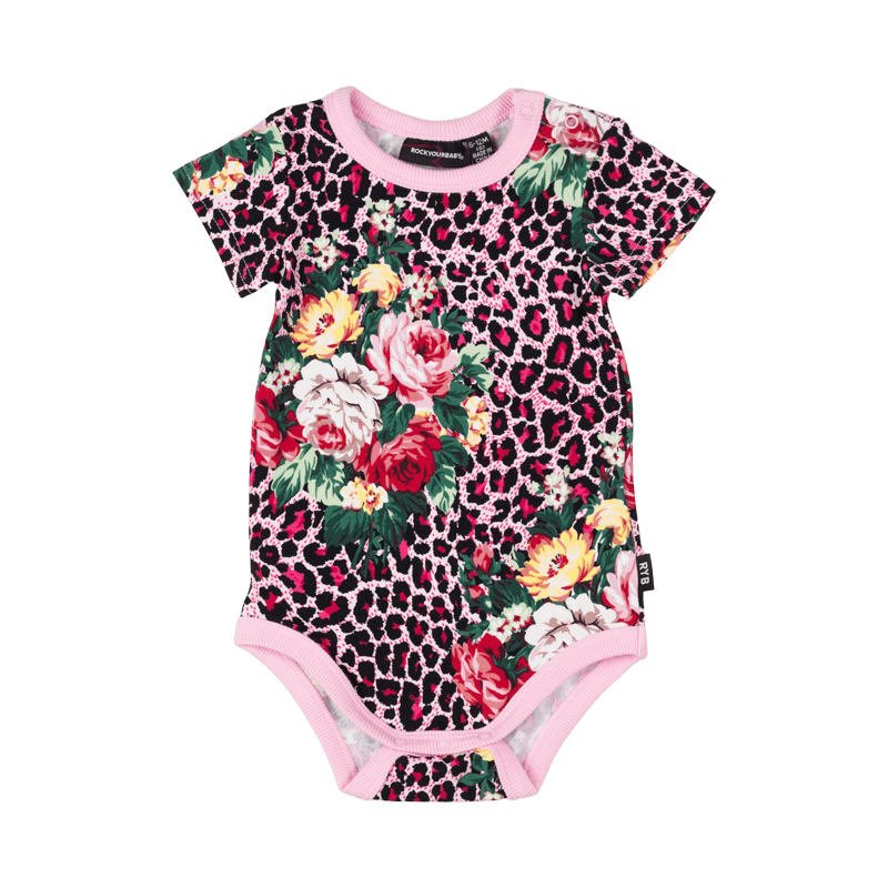 Rock Your Baby | Pink Floral Bodysuit