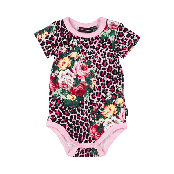 Rock Your Baby | Pink Floral Bodysuit