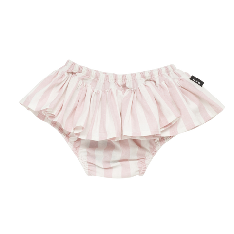 GIRLS STRIPE RUFFLE PANT |  LIGHT PINK AND WHITE | ROCK YOUR BABY | MELLIE & ME - Mellie & Me